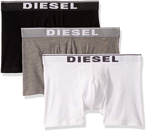 Diesel Men's Sebastianthreepac Boxer Long 3pack, Black/White/Grey, X-Large