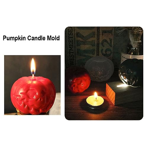 Treedix Silicone Resin Moulds of Halloween Pumpkin, 3D Pumpkin Epoxy Resin Molds for Resin Casting Candle Making - Image 4