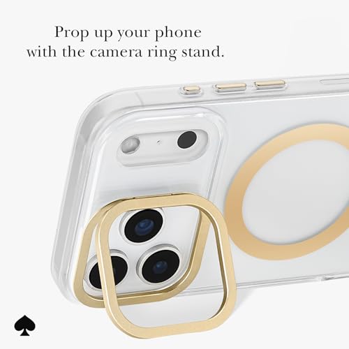 Image of kate spade new york iPhone 17 Pro Max Case with Camera Stand - Compatible with MagSafe - Designer Phone Case - Icon Clear