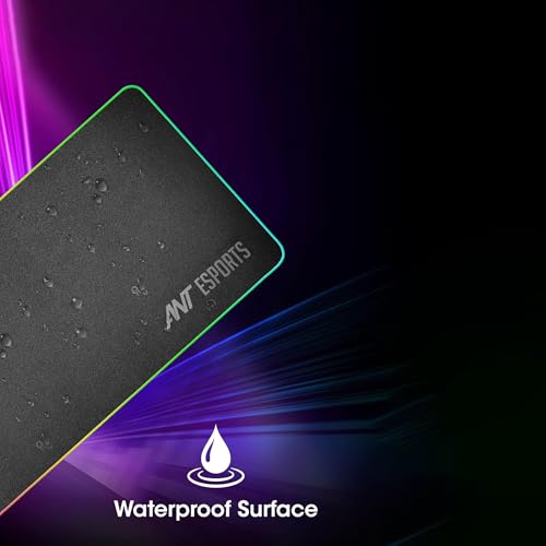 Ant Esports MP209 RGB Small Gaming Mouse Pad LED Mousepad Small RGB Mouse Pad Anti-Slip Rubber Base with Waterproof Coating for Gamer/Office – Black - Image 4