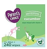 Parent's Choice Baby Wipes Refreshing Cucumber 240 Ct w/ Aloe