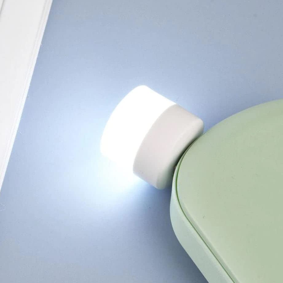 Gambit Mini Portable Small USB LED Night Lamp, Plug in Led Nightlight for PC, Car Bulb, Indoor, Outdoor, Camping, Reading, Sleeping - Set of 6 (White Color) 2