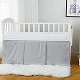 Crib Bed Skirt , 100% Egyptian Cotton 400 Thread Count Crib Bedding Skirt for Baby Boys Girls, 14'...