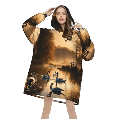 Couverture surdimensionnée adulte plaid chaud canards sauvages - 4