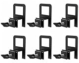 niffgaff 6 PCS Adjustable Anti‑Slip Mattress Slide Stopper Grippers Prevent Mattress Slipping, Metal Bed Frame Holder in Place, Black