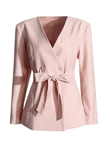 Blazer costume croisé femme : veste de smoking chic à col en V