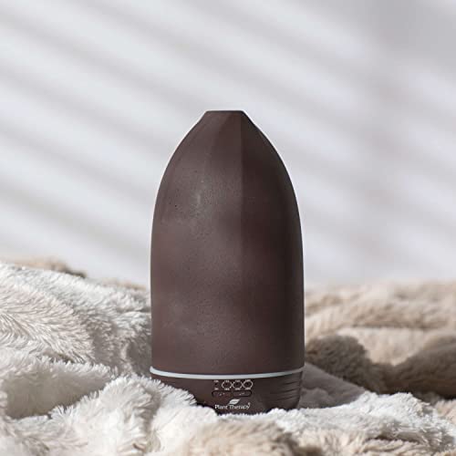Plant Therapy Metro Stone Diffuser Brown - Essential Oil Diffuser - Sleek Diffuser Design For Home & Office, 8 Hours Of Diffusion, Auto Shut Off, Soft Ambient Lighting, Four Timer Settings #TOP7