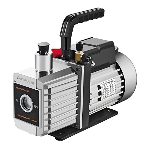 BINGENUO 8CFM 1HP Vacuum Pump, 2 Stage Rotary Vane AC Vacuum Pump for HVAC, Auto AC Refrigerant Recharging, Degassing Wine, Milking Cow BINGENUO 8CFM 1HP Vacuum Pump, 2 Stage Rotary Vane AC Vacuum Pump for HVAC, Auto AC Refrigerant Recharging, Degassing Wine, Milking Cow