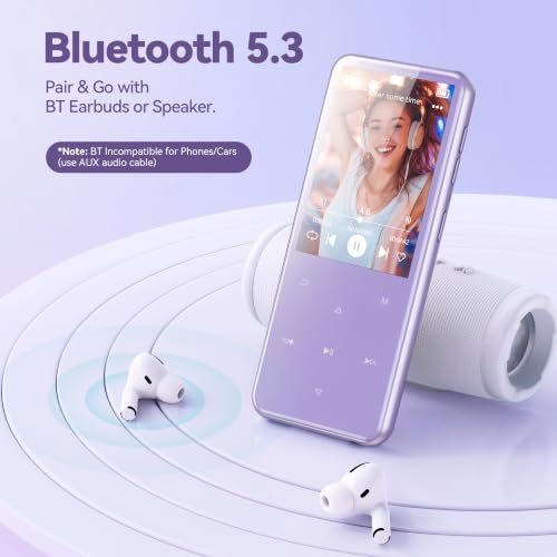 Image of AGPTEK 32GB MP3 Player with Bluetooth, M3 2.4'' Player with Speaker
