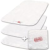 BIESKIN Changing Pad Liners 3–PACK, Waterproof Baby Diaper Pads, Washable Bamboo Cotton