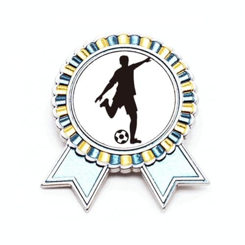 Broche avec logo de football en métal M aux finitions soignées
