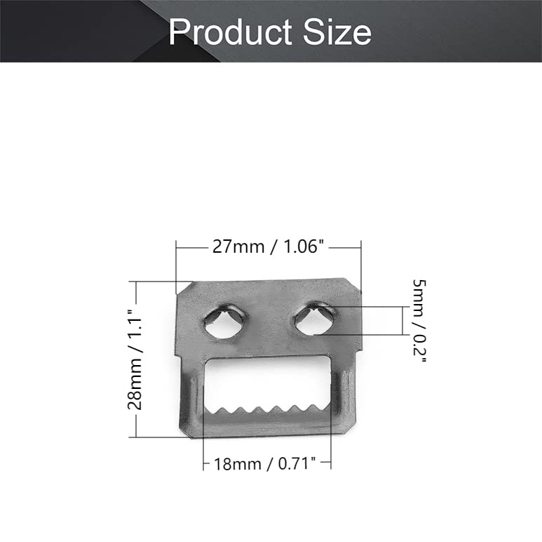 Image of MroMax 20PCS Sawtooth Picture Hangers Iron Picture Hangers 1.06 inch x 0.71 inch Double Hole Picture Frames Hangers for Hanging Clock Paintings Artwork Picture Frame Hook Photos Black