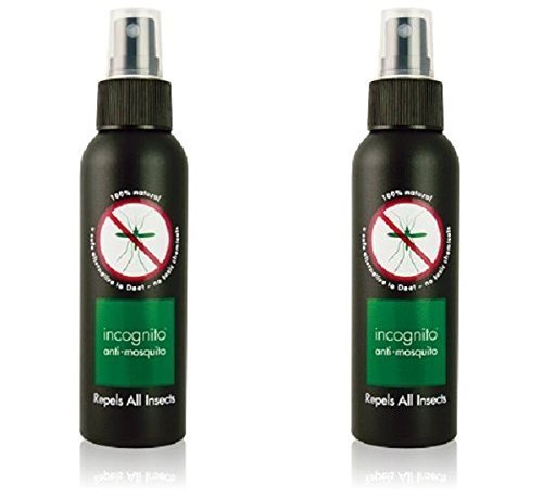 Incognito Insect Repellent Spray, 2x100ml Natural DEET Free, Shields from Wide Range of Biting Insects. Clinically proven protection from Ticks & Dengue carrying mosquitoes, Organic Mosquito Repellent