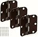 18 Pack of Door Hinges Oil Rubbed Bronze - 3.5" x 3.5" Inch Interior Hinges for Doors with 5/8" Radius Corners…