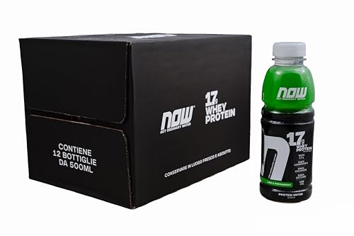 NOW - Not Ordinary Water, Acqua Proteica, Lime & Peppermint, 4,5 Grammi BCAA, 8,5 Grammi EAA. Bevanda Rinfrescante con Proteine WHEY, Senza Zuccheri, Senza Lattosio, Senza Conservanti