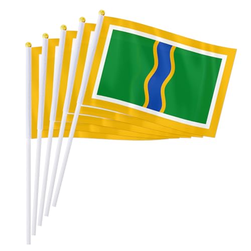 Drapeau à main Andorre-la-Vieille 14x21 cm en lot résistant de 50