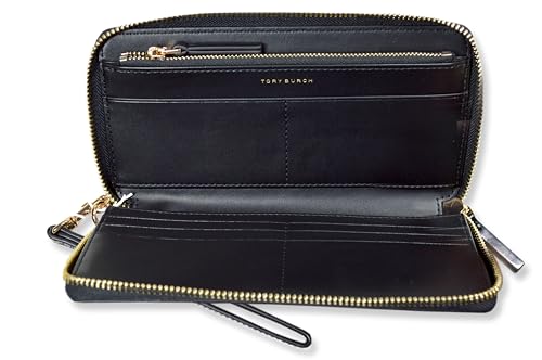Tory Burch Womens 162753 Emerson Patent Zip Around Continental Wallet, Black3