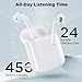 Compatible with 1st & 2nd Generation Airpod Charging Case, Wireless Airpod Replacement Case with Bluetooth Pairing Sync Button, Air Pods 1/2 Charging Cases Only, White, No Earbuds