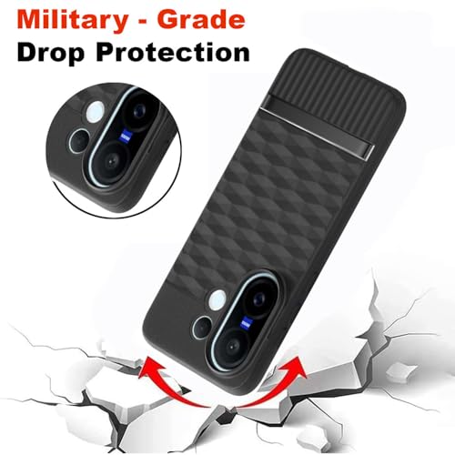 Image of Shockproof Case for Vivo X200 FE 5G | Full Camera Protection | TPU Flexible Back Cover for Vivo X200 FE 5G (Matte Black)