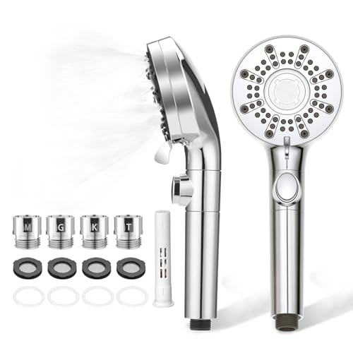 【2025新モデル】AFFLIC シャワーヘッド マイクロナノバブル 90%節水 5段階水流モード 高洗浄力 シャワーヘッド 塩素除去剤 節水 ミストシャワー ヘッド ナノバブル 手元止水 極細水流 肌ケア 美髪 毛穴汚れ除去 高洗浄力 頭皮に肌に優しい