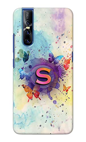 Image of PRINTFIDAA� Printed Hard Back Cover Case for Vivo V15 Pro Back Cover (Alphabet S) -2808