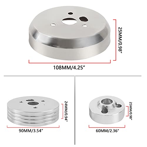 image for GSTP 5 & 6 Hole Billet Steering Wheel Hub Adapter, Silver