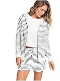 Lederenden am Kordelzug Roxy Damen Trippin - Kapuzenpulli mit Reißverschluss für Frauen Fleece Top, Mood Indigo zoupla horizontale, M