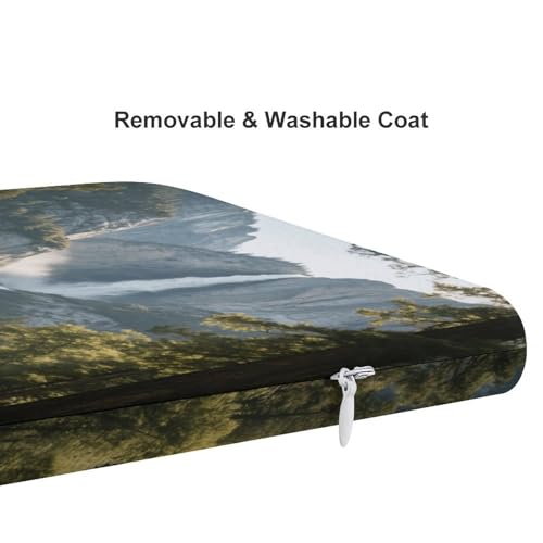 Cojín para silla de exterior ergonómico con relieve de cascada y valle texturizado 5