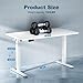 DUMOS 40 Inch Electric Standing Desk Height Adjustable, Sit to Stand Up Computer Workstations Work PC Table Home Office Study Writing Gaming Desks with Memory Presets for Walking Pad, Bedroom, White