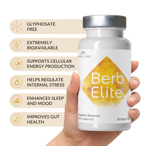 Mara Labs BerbElite | 350mg Berberine HCL & Broccoli Seed Complex for Increase Bioavailability | 30 Vegan Capsules — view 3