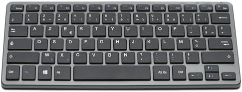 Bluestork - Clavier sans Fil Bluetooth, Mini Clavier Azerty Français, Clavier Léger Silencieux, Clavier Bluetooth 90h D'autonomie, Rechargeable USB C, 14 Raccourcis Multimédias - Noir - New