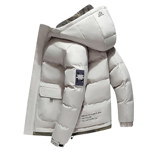 Manteau à capuche chaud en coton doudoune hiver grande taille homme