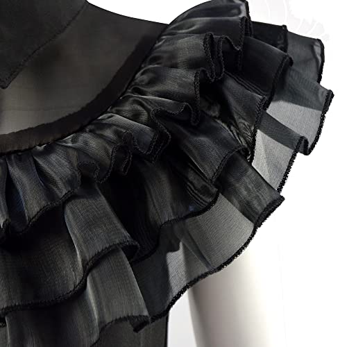 Masfrida School Dance Dress Kids Black Skirt Costume For Girls Rave N Outfits Halloween Cosplay (Set2 Kid, 14T) #TOP4
