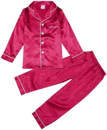 Ensemble Pyjama En Satin Pour Enfants, Fille Et Garçon, Chemise De