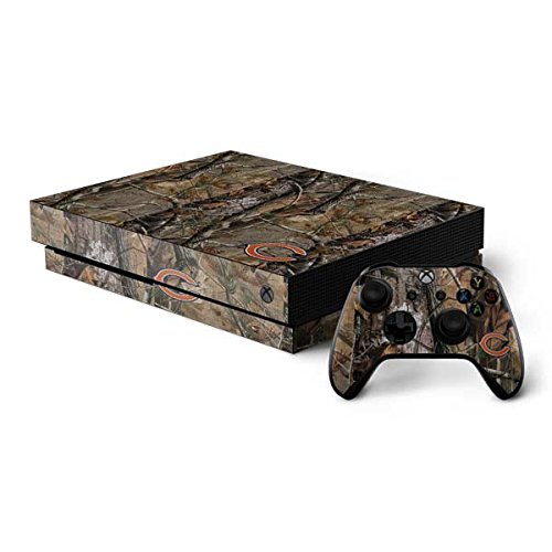 Skinit Decal Gaming Skin Compatible with Xbox One X Bundle - Officially Licensed NFL Chicago Bears Realtree AP Camo Design