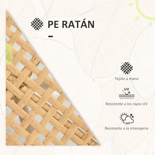 Outsunny Conjunto Jardín Exterior de 3 Piezas, Muebles de Jardín con 2 Sillas, Mesa de Ratán, Cojines Acolchados, Fundas Extraíbles y Marco de Acero, Resistente a la Intemperie, para Balcón, Crema - imagen 5