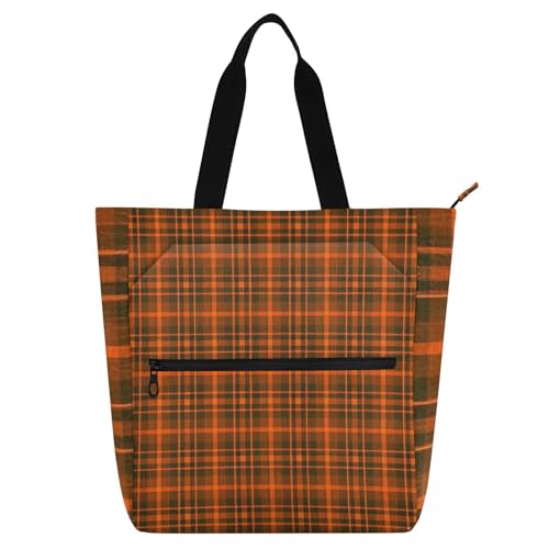 Bolsa de mano con bolsillos de cremallera y asas cómodas de tela 1