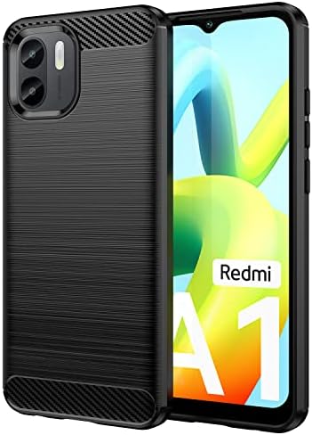for xiaomi Redmi A1/ A2 Phone case, Shockproof, Scratch Resistant Carbon Fiber Jacket, Soft TPU, for Redmi A1/ A2 case (Black)