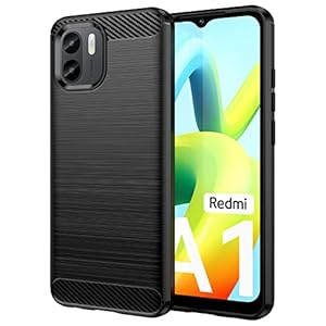 for xiaomi Redmi A1/ A2 Phone case, Shockproof, Scratch Resistant Carbon Fiber Jacket, Soft TPU, for Redmi A1/ A2 case (Black)