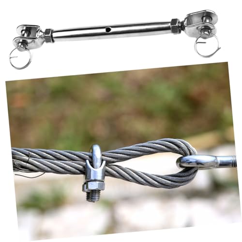 2 piezas Tensores de Cable de Acero Inoxidable de Alta Resistencia Cuerpo Cerrado, Tensión para Cables con Acabado Pulido miniatura 5