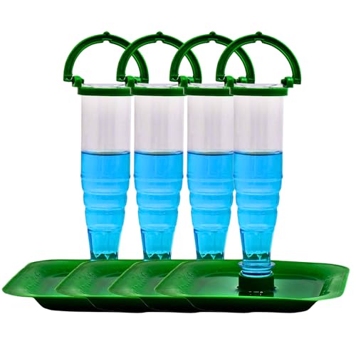Image of Ayushi Nano Bird Feeder for Food (Green, 4 Piece)