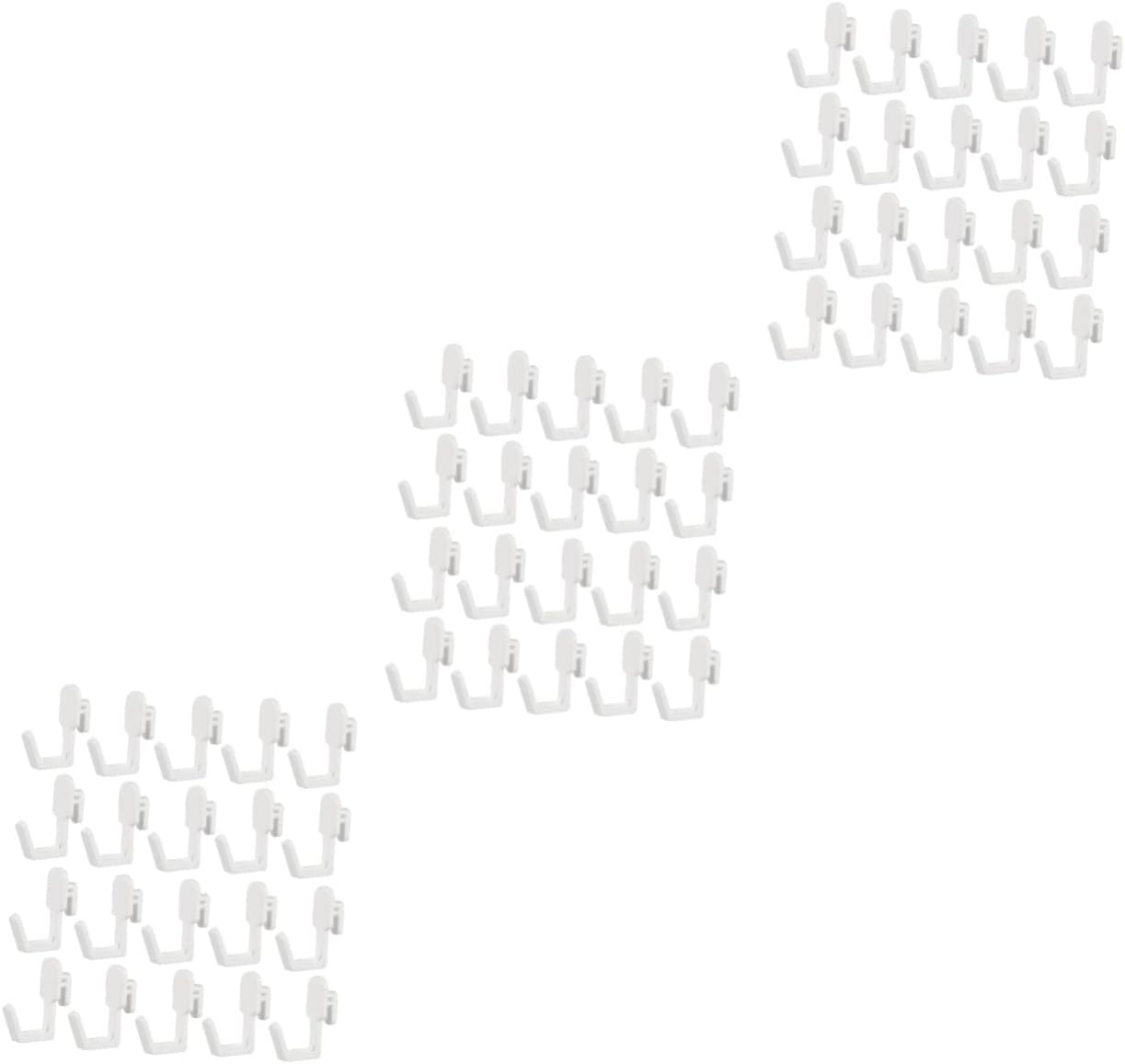 Housoutil 60 Pcs Hook up Jewelry Hooks Black Shelves Shirt Hangers Peg Board Tool