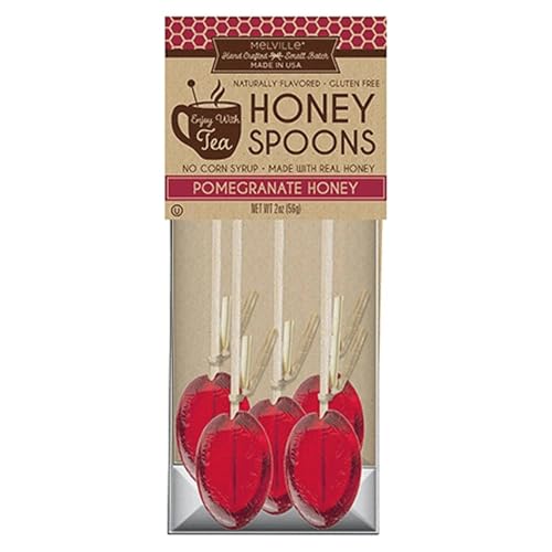 Cucharas de miel granada Melville Candy, 5 unidades
