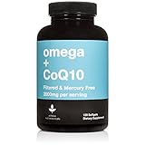 Omega 3 + COQ10 Supplement by Athelas Neutraceuticals (120 Softgels) - Filtered, Mercury Free Fish Oil