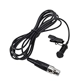 EIMSOAH Lapel Microphone Versatile Condenser Pickup Head Lapel Mic for Video Recording Black Fit for Pyle, Fit for PHenyx Pro