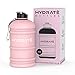 HYDRATE XL Brocca da 2,2 litri - Senza BPA, con tappo a ribalta, ideale per la palestra - Opzioni di colore (rosa opaco)