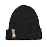 Blundstone Wool Blend Beanie Classic Knit Cuffed Hat for Men and Women, One Size, Black