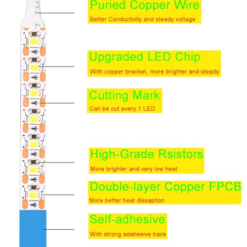 Tira LED 12V 5m 600 LEDs Blanco Neutro 4000K No impermeable miniatura 6