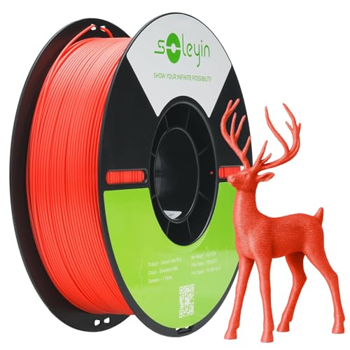 Creality PLA Filament 1.75 mm, Soleyin Ultra 3D Printer Filament 1 kg, High Speed 30-300 mm/s, ±0.02 mm Precision, for C