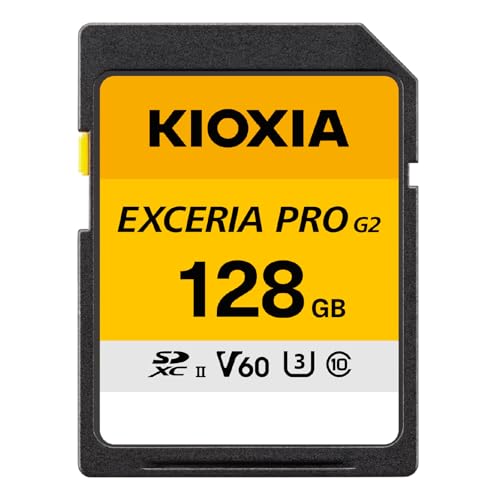KIOXIA(�L�I�N�V�A) SD�J�[�h EXCERIA PRO G2 128GB SDXC UHS-�U U3 V60 Class10 �Ǐo���x300MB/s ���[�J�[�ۏ�5�N KLNHUB128G